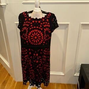 Black and orange laser cut dress size 6